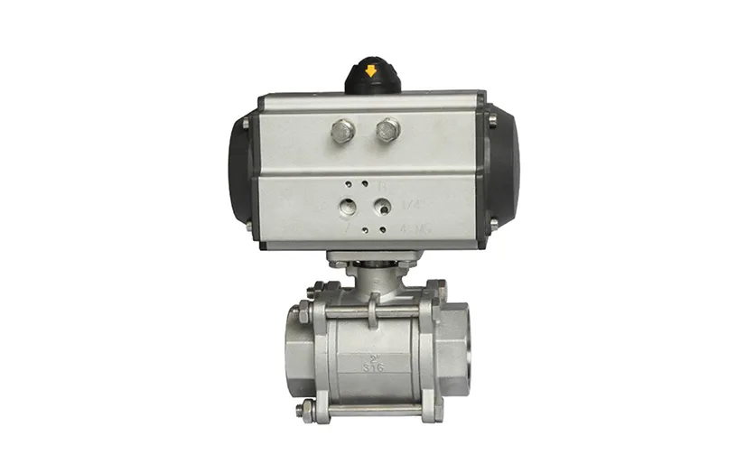 VANNE A BILLE INOX AVEC ACTIONNEUR PNEUMATIQUE